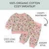 imageHonestBaby Multipack Pullover Hoodie Sweatshirt Jogger Sweatpant Sets Organic Cotton Baby Toddler Boys Girls UnisexPainted Floral Pink 2pack