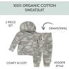 imageHonestBaby Multipack Pullover Hoodie Sweatshirt Jogger Sweatpant Sets Organic Cotton Baby Toddler Boys Girls UnisexSandstorm Camo 2pack