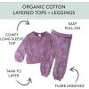 imageHonestBaby Multipack Pullover Hoodie Sweatshirt Jogger Sweatpant Sets Organic Cotton Baby Toddler Boys Girls UnisexSketchy Floral Purple 2pack