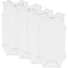 imageHonestBaby Sleeveless and Cami Bodysuits Onepiece 100 Organic Cotton for Baby Boys Girls Unisex4pack Bright White