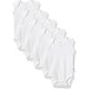 imageHonestBaby Sleeveless and Cami Bodysuits Onepiece 100 Organic Cotton for Baby Boys Girls Unisex5pack Bright White