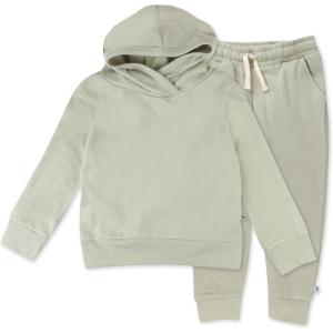 imageHonestBaby Multipack Pullover Hoodie Sweatshirt Jogger Sweatpant Sets Organic Cotton Baby Toddler Boys Girls UnisexKhaki 2pack
