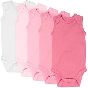 imageHonestBaby Sleeveless and Cami Bodysuits Onepiece 100 Organic Cotton for Baby Boys Girls Unisex5pack Pink Ombre
