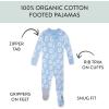 imageHonestBaby Baby Girls 100 Organic Cotton NonSlip Footed OnePiece ZipFront PajamasDaisy Daze