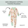 imageHonestBaby Baby Girls 100 Organic Cotton NonSlip Footed OnePiece ZipFront PajamasJust Peachy