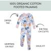 imageHonestBaby Baby Girls 100 Organic Cotton NonSlip Footed OnePiece ZipFront PajamasMaui Floral