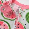 imageHonestBaby Baby Girls 100 Organic Cotton NonSlip Footed OnePiece ZipFront PajamasWatermelon Oasis