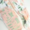 imageHonestBaby Baby Girls 100 Organic Cotton NonSlip Footed OnePiece ZipFront PajamasWhite Peach Blossom Floral