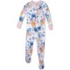 imageHonestBaby Baby Girls 100 Organic Cotton NonSlip Footed OnePiece ZipFront PajamasMaui Floral