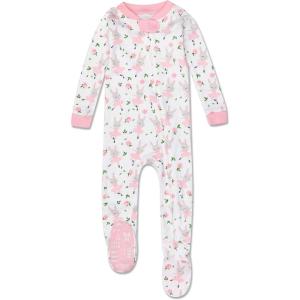 imageHonestBaby Baby Girls 100 Organic Cotton NonSlip Footed OnePiece ZipFront PajamasTutu Cute