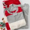 imageHonestBaby Baby 100 Organic Cotton Holiday NonSlip Footed OnePiece ZipFront PajamasBold Stripe Red