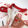 imageHonestBaby Baby 100 Organic Cotton Holiday NonSlip Footed OnePiece ZipFront PajamasBreakfast Deer