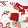 imageHonestBaby Baby 100 Organic Cotton Holiday NonSlip Footed OnePiece ZipFront PajamasBreakfast Deer