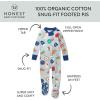imageHonestBaby Baby 100 Organic Cotton Holiday NonSlip Footed OnePiece ZipFront PajamasEverything Nice