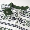 imageHonestBaby Baby 100 Organic Cotton Holiday NonSlip Footed OnePiece ZipFront PajamasFair Isle Green