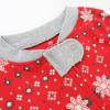 imageHonestBaby Baby 100 Organic Cotton Holiday NonSlip Footed OnePiece ZipFront PajamasFair Isle Holiday