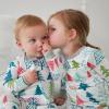 imageHonestBaby Baby 100 Organic Cotton Holiday NonSlip Footed OnePiece ZipFront PajamasFeelin Pine