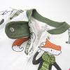 imageHonestBaby Baby 100 Organic Cotton Holiday NonSlip Footed OnePiece ZipFront PajamasFoxy Green