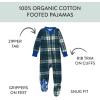 imageHonestBaby Baby 100 Organic Cotton Holiday NonSlip Footed OnePiece ZipFront PajamasGordon Plaid