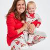 imageHonestBaby Baby 100 Organic Cotton Holiday NonSlip Footed OnePiece ZipFront PajamasHedgehog  Cocoa