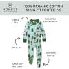 imageHonestBaby Baby 100 Organic Cotton Holiday NonSlip Footed OnePiece ZipFront PajamasHoliday Skate