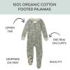 imageHonestBaby Baby 100 Organic Cotton Holiday NonSlip Footed OnePiece ZipFront PajamasMoose Mayhem