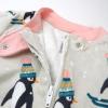 imageHonestBaby Baby 100 Organic Cotton Holiday NonSlip Footed OnePiece ZipFront PajamasPenguin Dash