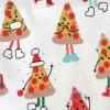 imageHonestBaby Baby 100 Organic Cotton Holiday NonSlip Footed OnePiece ZipFront PajamasPizza Joy