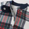 imageHonestBaby Baby 100 Organic Cotton Holiday NonSlip Footed OnePiece ZipFront PajamasRed Tartan