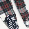 imageHonestBaby Baby 100 Organic Cotton Holiday NonSlip Footed OnePiece ZipFront PajamasRed Tartan