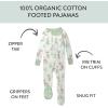 imageHonestBaby Baby 100 Organic Cotton Holiday NonSlip Footed OnePiece ZipFront PajamasReindeer Lights