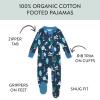 imageHonestBaby Baby 100 Organic Cotton Holiday NonSlip Footed OnePiece ZipFront PajamasSasquatch