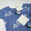 imageHonestBaby Baby 100 Organic Cotton Holiday NonSlip Footed OnePiece ZipFront PajamasSki Bear