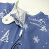 imageHonestBaby Baby 100 Organic Cotton Holiday NonSlip Footed OnePiece ZipFront PajamasSki Bear