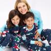 imageHonestBaby Baby 100 Organic Cotton Holiday NonSlip Footed OnePiece ZipFront PajamasSnow Boardin