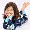 imageHonestBaby Baby 100 Organic Cotton Holiday NonSlip Footed OnePiece ZipFront PajamasSnow Boardin