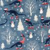 imageHonestBaby Baby 100 Organic Cotton Holiday NonSlip Footed OnePiece ZipFront PajamasWinter Dinoland