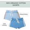 imageHonestBaby 2Pack Cargo Shorts 100 Organic Cotton for Infant Baby and Toddler Boys GirlsSunset Blue 2pack