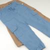 imageHonestBaby 2Pack Easy Fit Cargo Sweat Pant 100 Organic Cotton Baby Toddler Boys Girls UnisexCornflower
