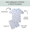 imageHonestBaby 2Pack Short Sleeve Pajamas 100 Organic Cotton for Baby Boys UnisexShips a Hoy