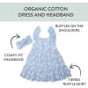 imageHonestBaby 2Piece Outfit Dress ampamp Headband Set for Infant Baby and Toddler GirlsDaisy Daze