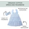 imageHonestBaby 2Piece Outfit Dress ampamp Headband Set for Infant Baby and Toddler GirlsWaikiki Plaid