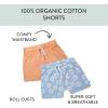 imageHonestBaby Cuffed Short 100 Organic Cotton for Infant Baby and Toddler GirlsDaisy Daze 2pack