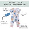 imageHonestBaby unisexbaby 2piece Outfit ampamp Headband Set for Infant Baby and Toddler GirlsMaui Floral