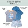 imageHonestBaby unisexbaby 3 Piece Top Short and Headband Set for Infant Baby Boys Girls UnisexSurf Shop Plaid
