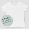 imageHonestBaby unisexbaby 5pack Short Sleeve Tshirts 100 Organic CottonBright White