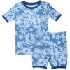 imageHonestBaby 2Pack Short Sleeve Pajamas 100 Organic Cotton for Baby Boys UnisexTropic Shadow Chambray