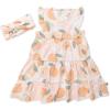 imageHonestBaby 2Piece Outfit Dress ampamp Headband Set for Infant Baby and Toddler GirlsJust Peachy