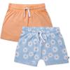 imageHonestBaby Cuffed Short 100 Organic Cotton for Infant Baby and Toddler GirlsDaisy Daze 2pack