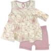 imageHonestBaby unisexbaby 3 Piece Top Short and Headband Set for Infant Baby Boys Girls UnisexSketchy Floral Hazy Lavender